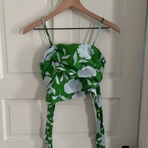 kate spade Green and White Floral Camisole